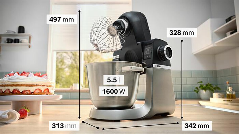 "BOSCH - Kitchen machine MUMS6ZS34-Black,Stainless steel"