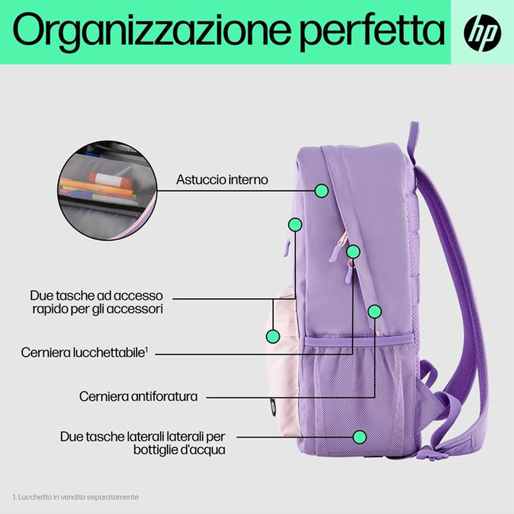 Immagine del prodotto HP - ZAINO CAMPUS 15,6"-Rosa, lavanda