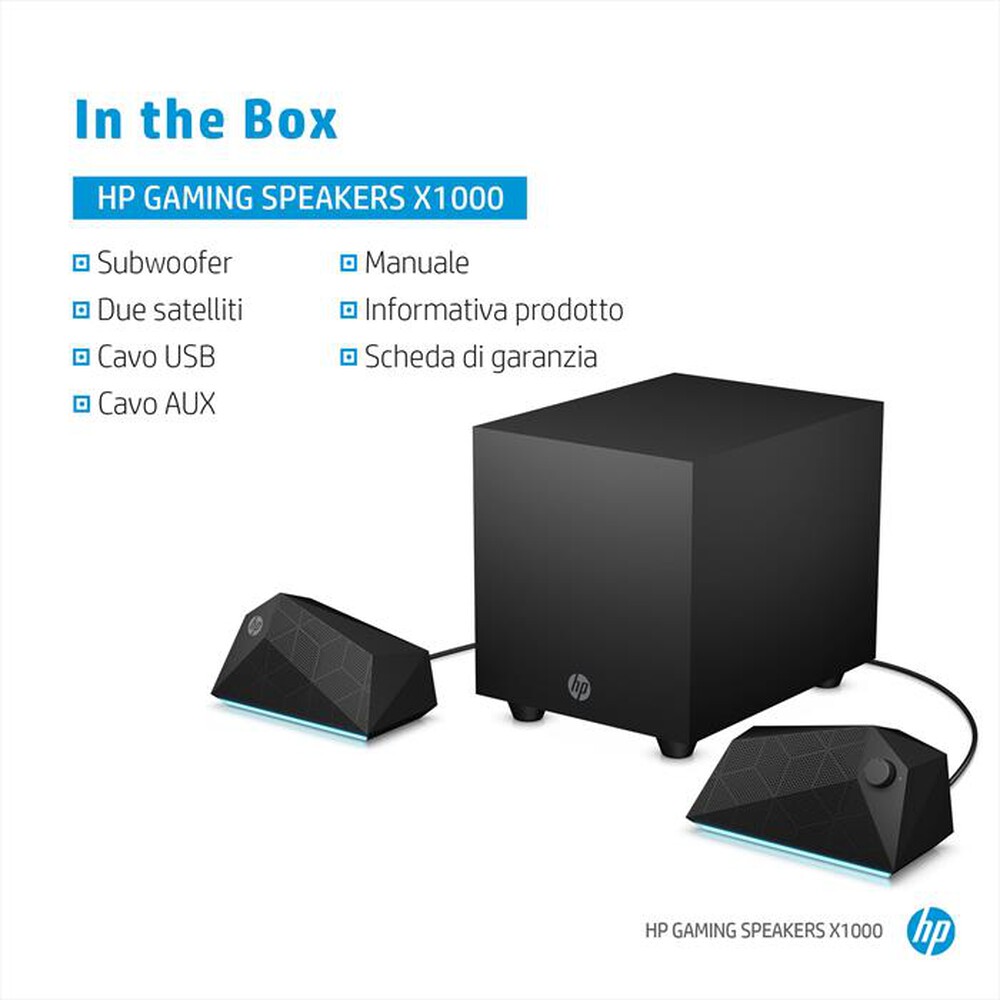 "HP - HP GAMING SPEAKERS X1000-Nero"