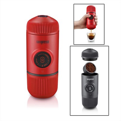 WACACO - Macchina per caffè espresso NANOPRESSO+BAG-ROSSO