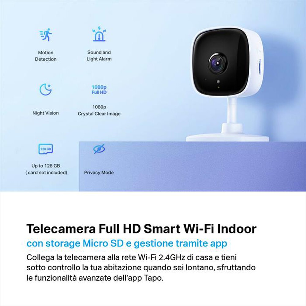 "TP-LINK - TAPOC100 TELECAM WIFI VISIONE NOTTURNA, AUDIO BID"