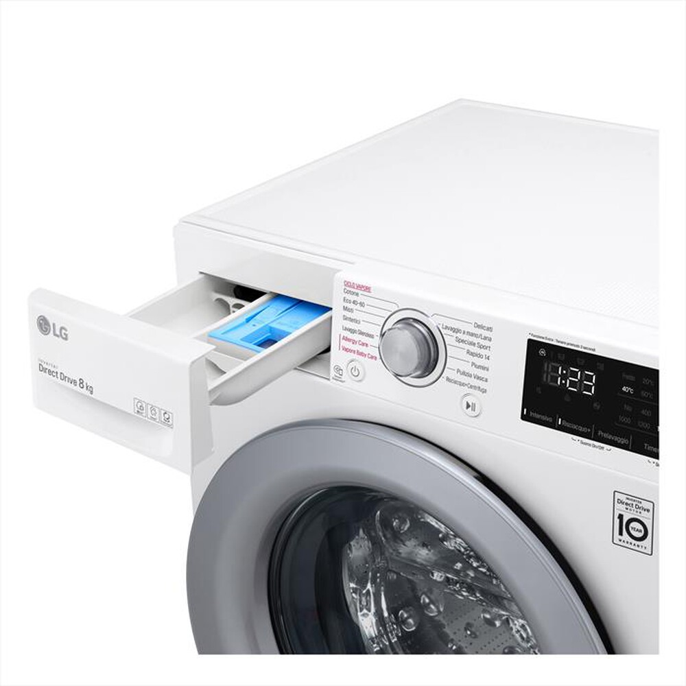 "LG - Lavatrice F2WV3S7S4E 7 Kg Classe D-White"