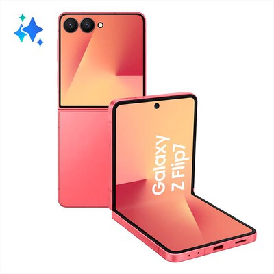 SAMSUNG - Galaxy Z Flip7 12+512GB-Coral Red