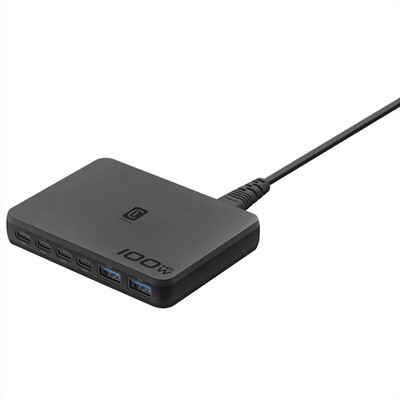 CELLULARLINE - Caricabatterie da rete desk station 100W-Nero
