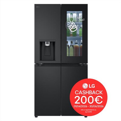 LG - Frigorifero 4 porte GMG860EPBE Classe E 508L-Black
