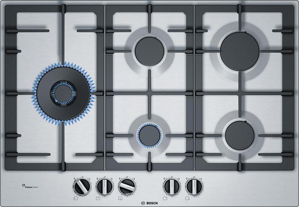 Immagine del prodotto BOSCH - Piano cottura a gas PCS7A5B90 5 fuochi 75cm-Acciaio inox