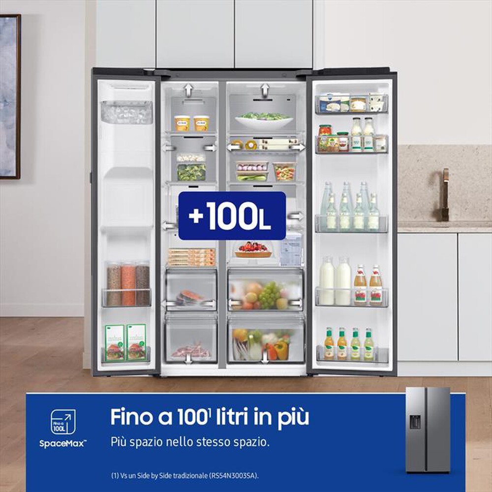 "SAMSUNG - Frigorifero side by side RS80F67KCTEF Classe C-Inox"