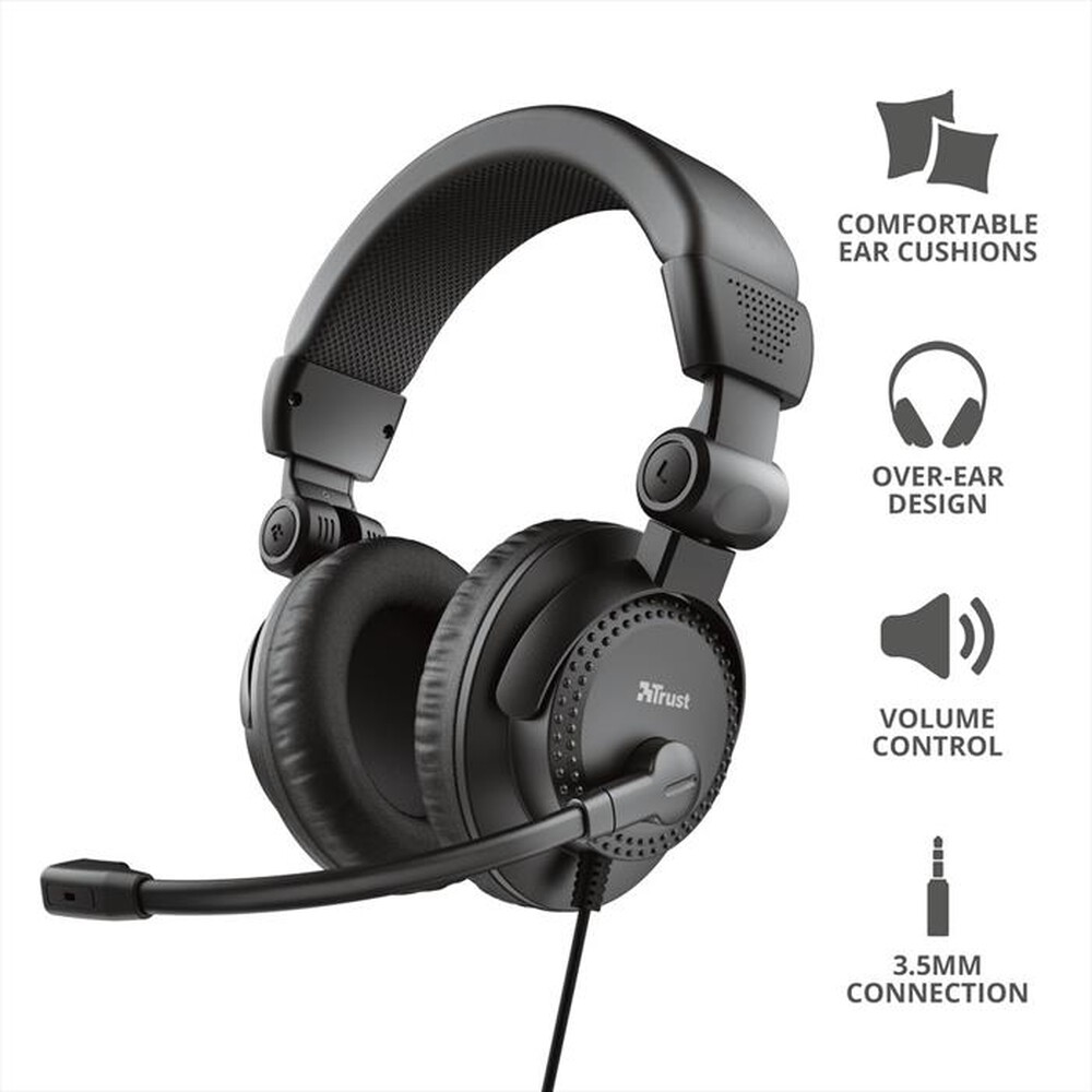 "TRUST - COMO HEADSET-Black"