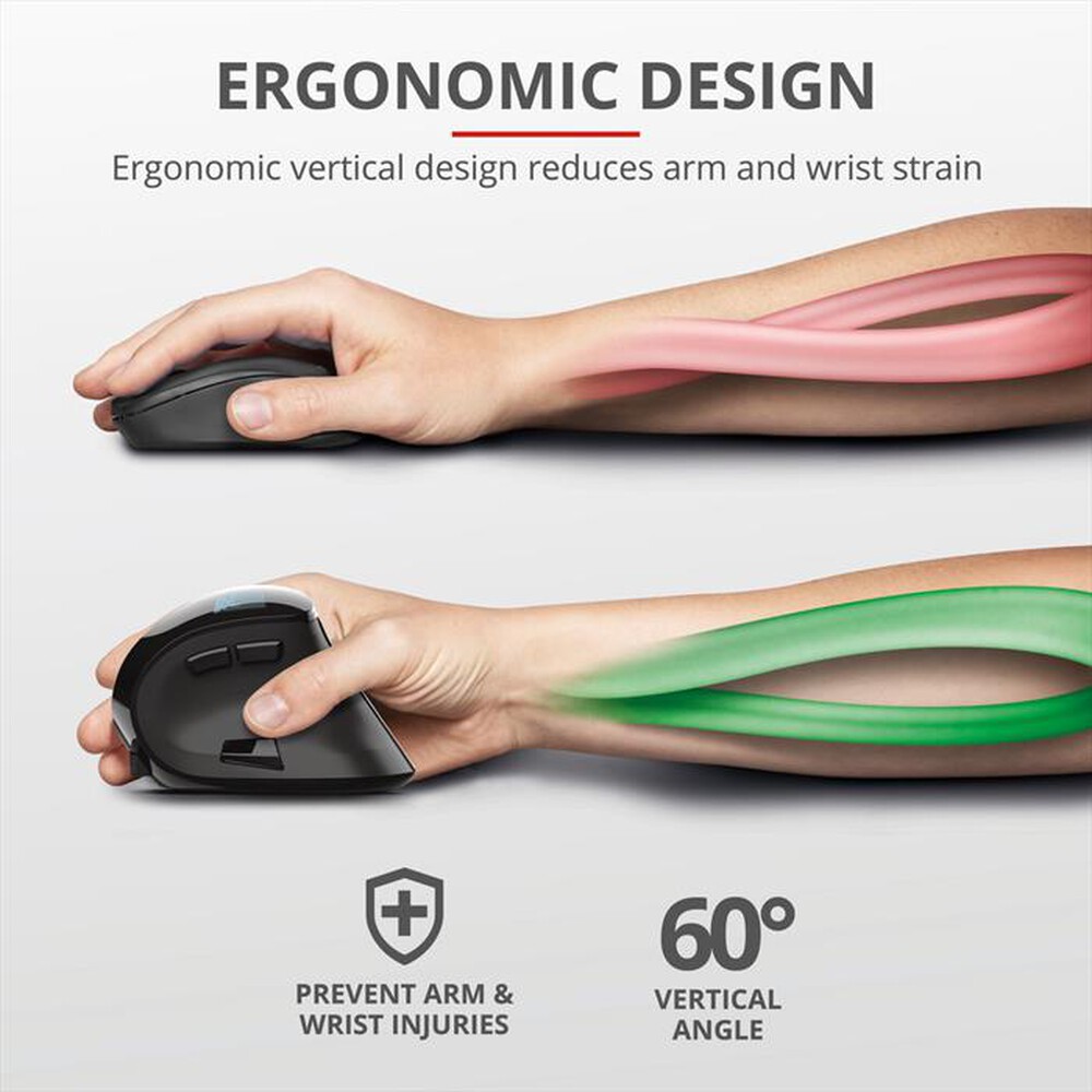 Immagine del prodotto TRUST - VOXX ERGONOMIC RECHARGEABLE MOUSE-Black
