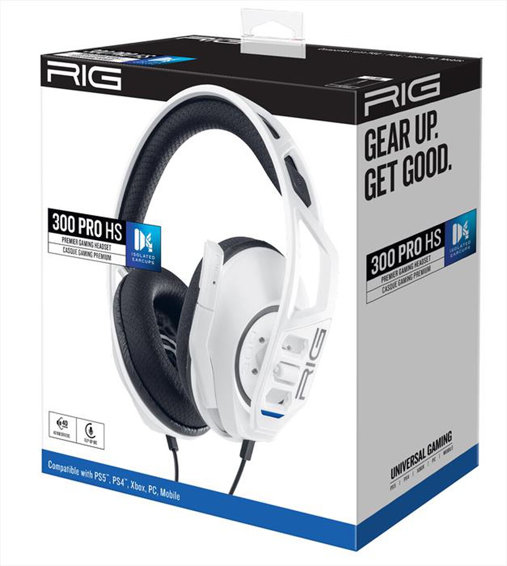"NACON - CUFFIE GAMING RIG 300 PRO HS PS4/PS5-Bianco"
