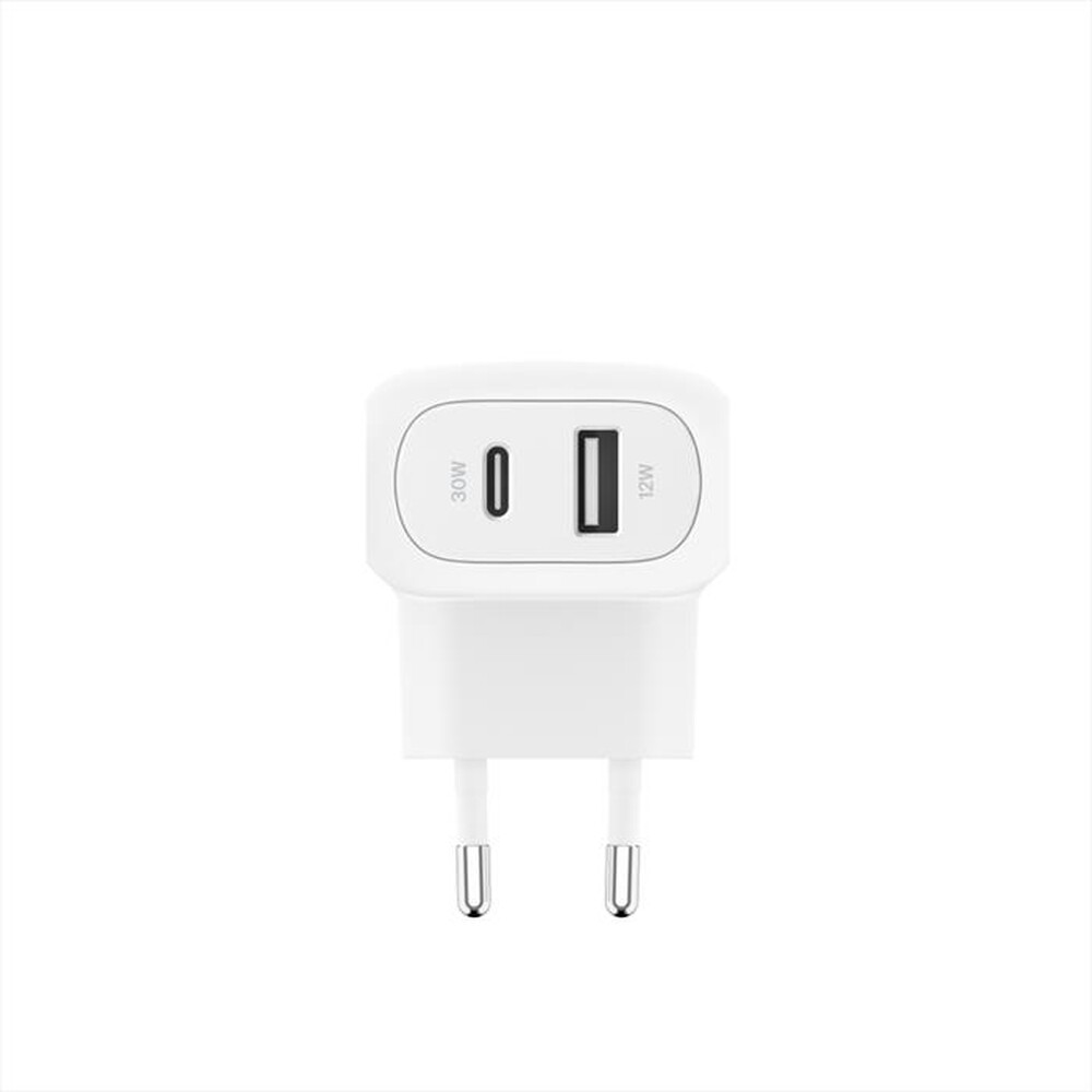 "BELKIN - CARICABATTERIA DOPPIA PORTA 30W USB-C + 12W USB-A-Bianco"