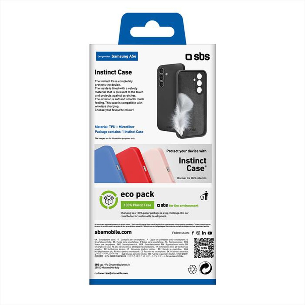 "SBS - Cover Instinct TEINSTSAA56K per Samsung A56-Nero"