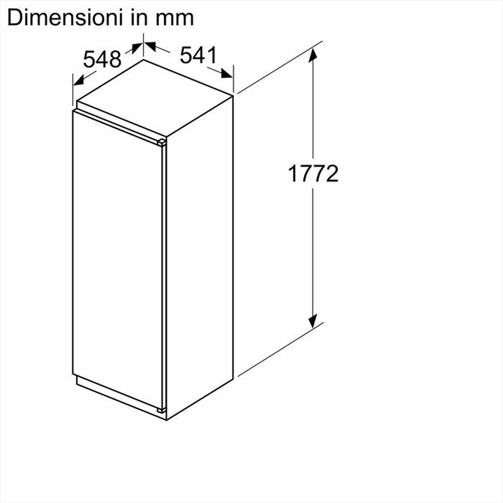 "BOSCH - Frigorifero 1 porta KIR81NSE0 Classe E 310 lt-Bianco"