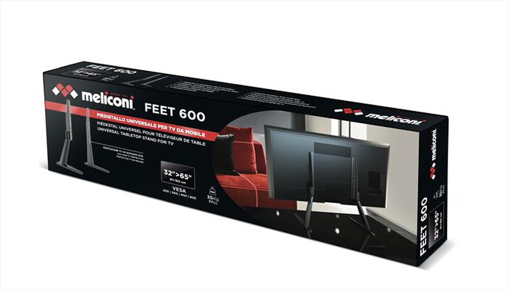 Immagine del prodotto MELICONI - Supporto TV FEET 600-Metallo nero opaco.