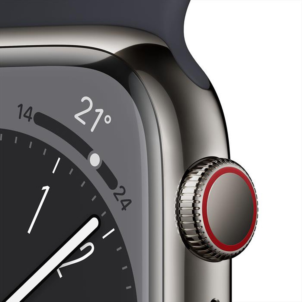 Immagine del prodotto APPLE - Watch Series 8 GPS + Cellular 41mm Acciaio-Grafite - Mezzanotte