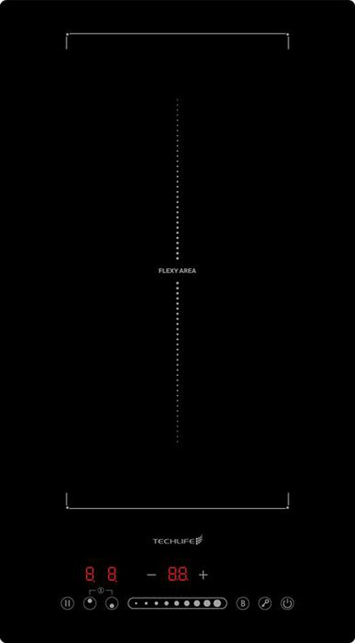 TECHLIFE - Piano cottura elettrico TFBIPCI30 28,8 cm-Nero