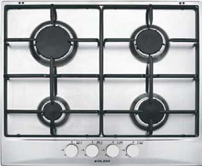 GLEM GAS - Piano cottura a gas GT64IX 4 fuochi 58,5cm-Inox