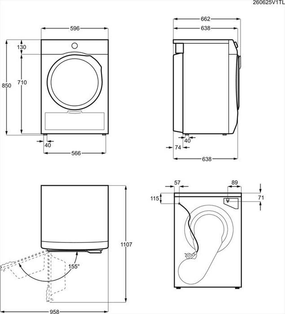 Immagine del prodotto ELECTROLUX - Asciugatrice EW6H1ZBG8C 8Kg Classe C-Bianco