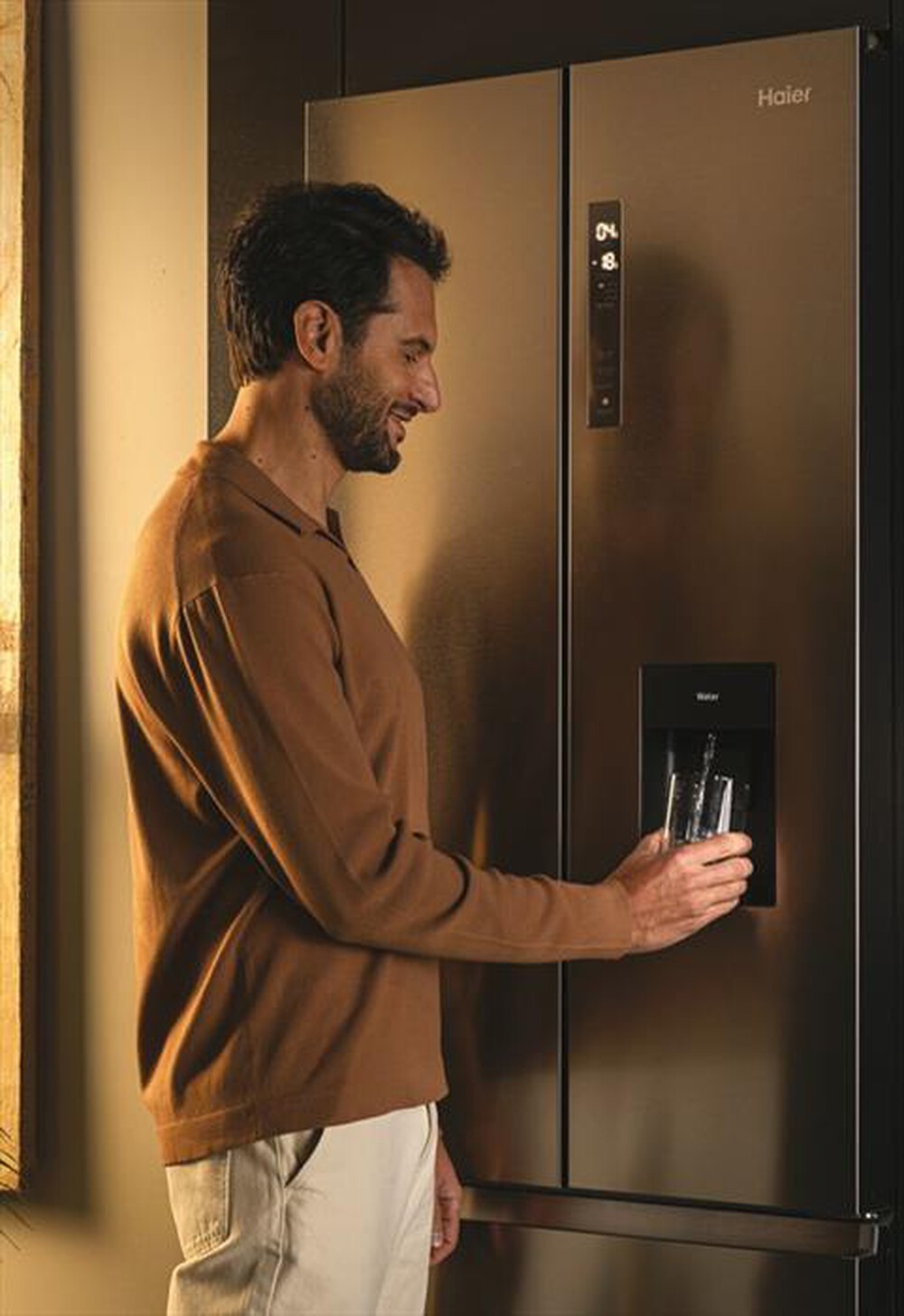 Immagine del prodotto HAIER - Frigorifero 4 porte HFR7720DWMP Classe D 477 lt-Platino, Stainless steel