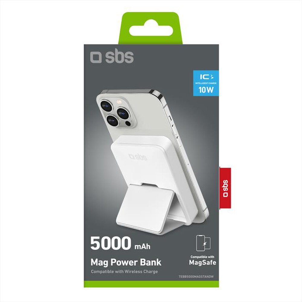"SBS - Powerbank TEBB5000MAGSTANDW-Bianco"
