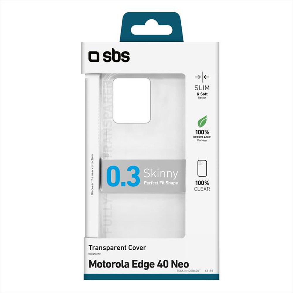 "SBS - Cover Skinny TESKINMOED40NT Motorola Edge 40 Neo-Trasparente"