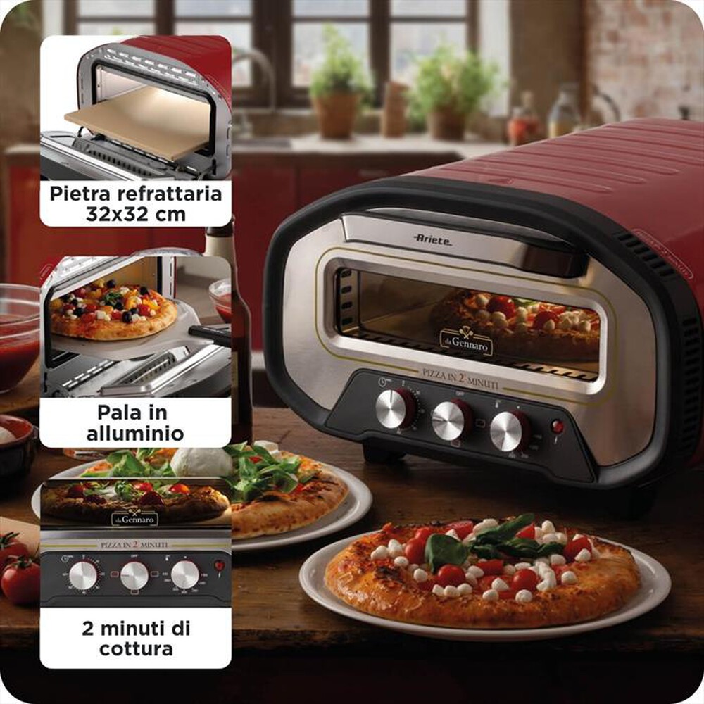 Immagine del prodotto ARIETE - 3901 DA GENNARO FORNO PIZZA PROFESSIONALE-Rosso