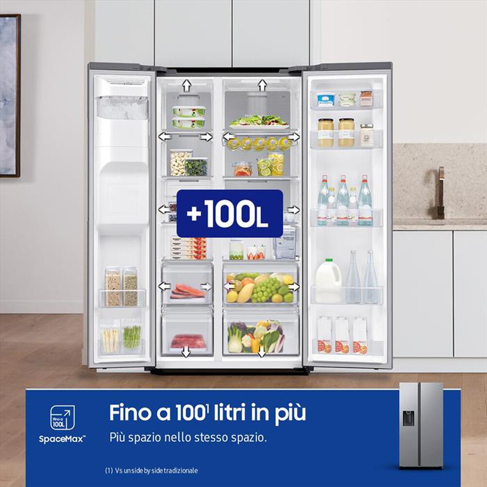"SAMSUNG - Frigorifero side by side RS64DG53M3SLEF Classe E-Inox"