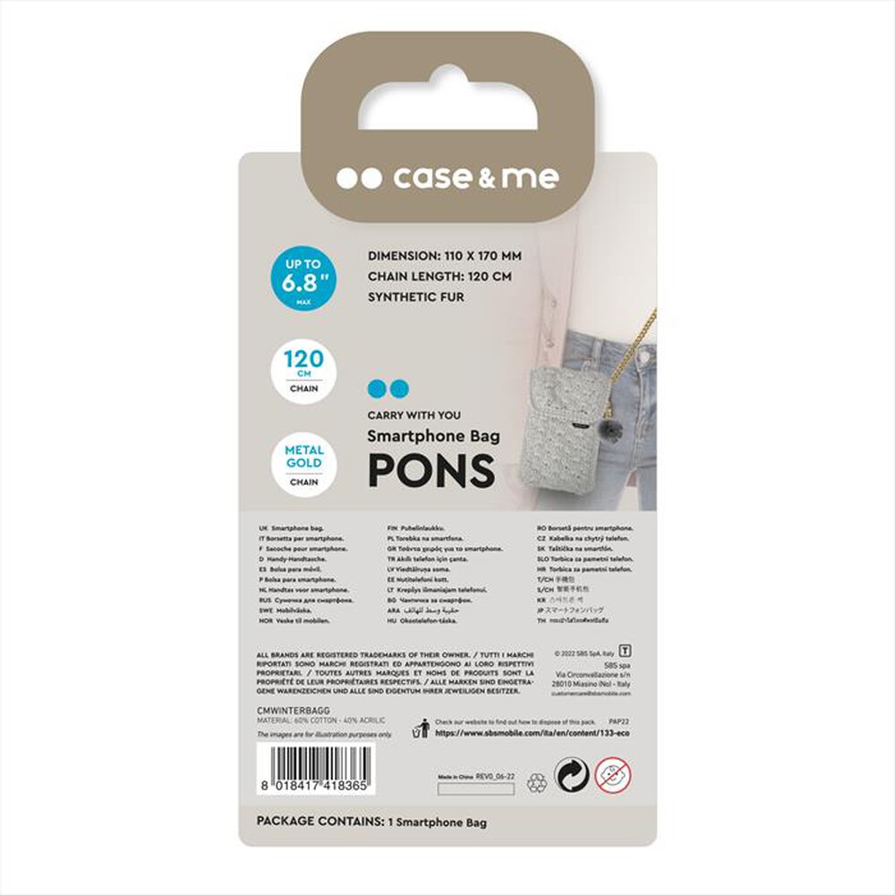 "SBS - Borsetto smartphone CMWINTERBAGG-Grigio"