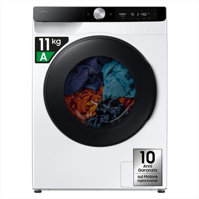 SAMSUNG - Lavasciuga 11/6 Kg WD11DG6B85BKU3 Classe A-bianca con obl&ograve; e display nero