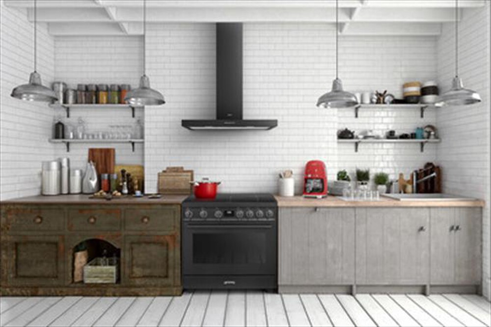 "SMEG - Cappa incasso a parete KBT900NE-Nero"