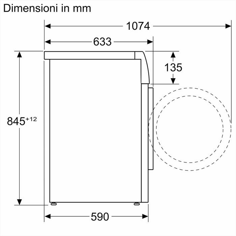 "BOSCH - Lavatrice SERIE 6 WGH24400IT 9 Kg Classe A-BIANCA"