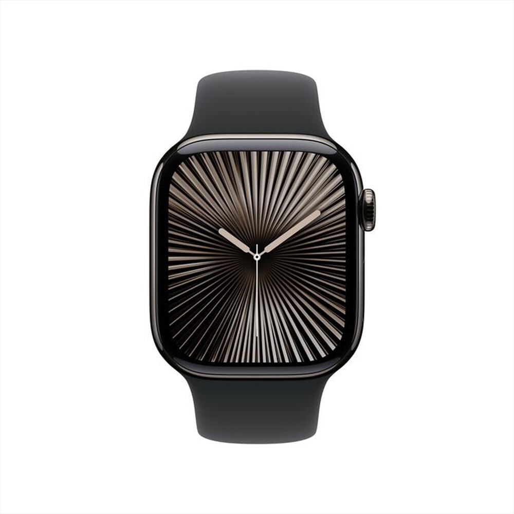 "APPLE - Watch Series 10 GPS + Cellular 42mm Titanio-Ardesia - Sport Band Nero S/M"