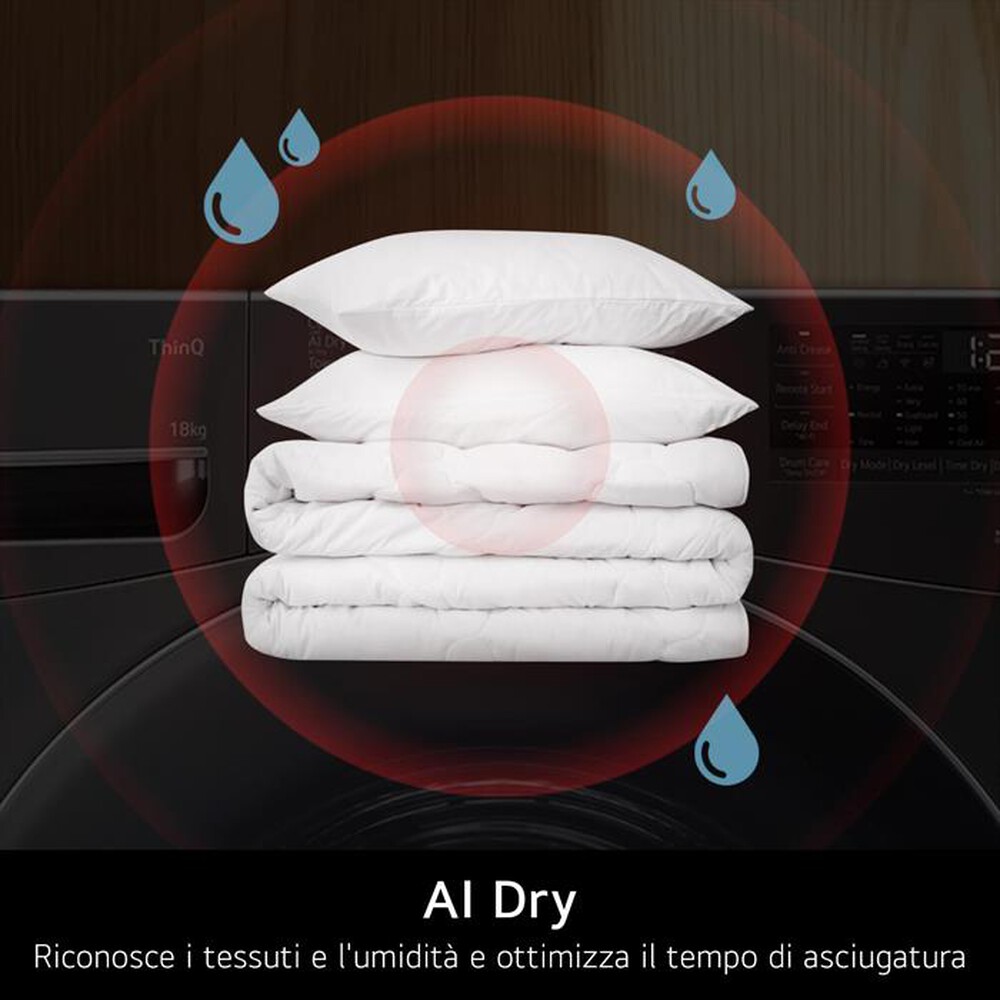 Immagine del prodotto LG - Asciugatrice RH18U8AVCW 18Kg Classe D-Bianco