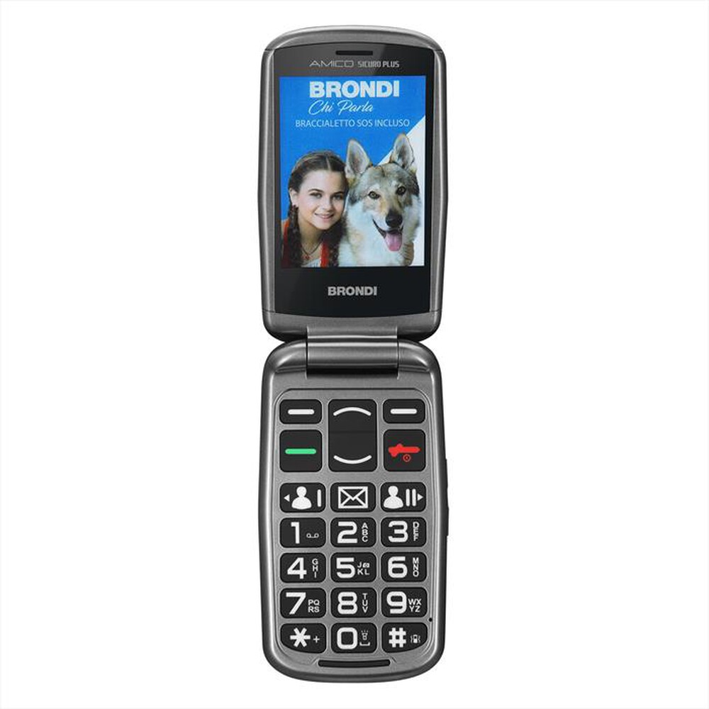 "BRONDI - Cellulare AMICO SICURO PLUS-BLACK METAL"