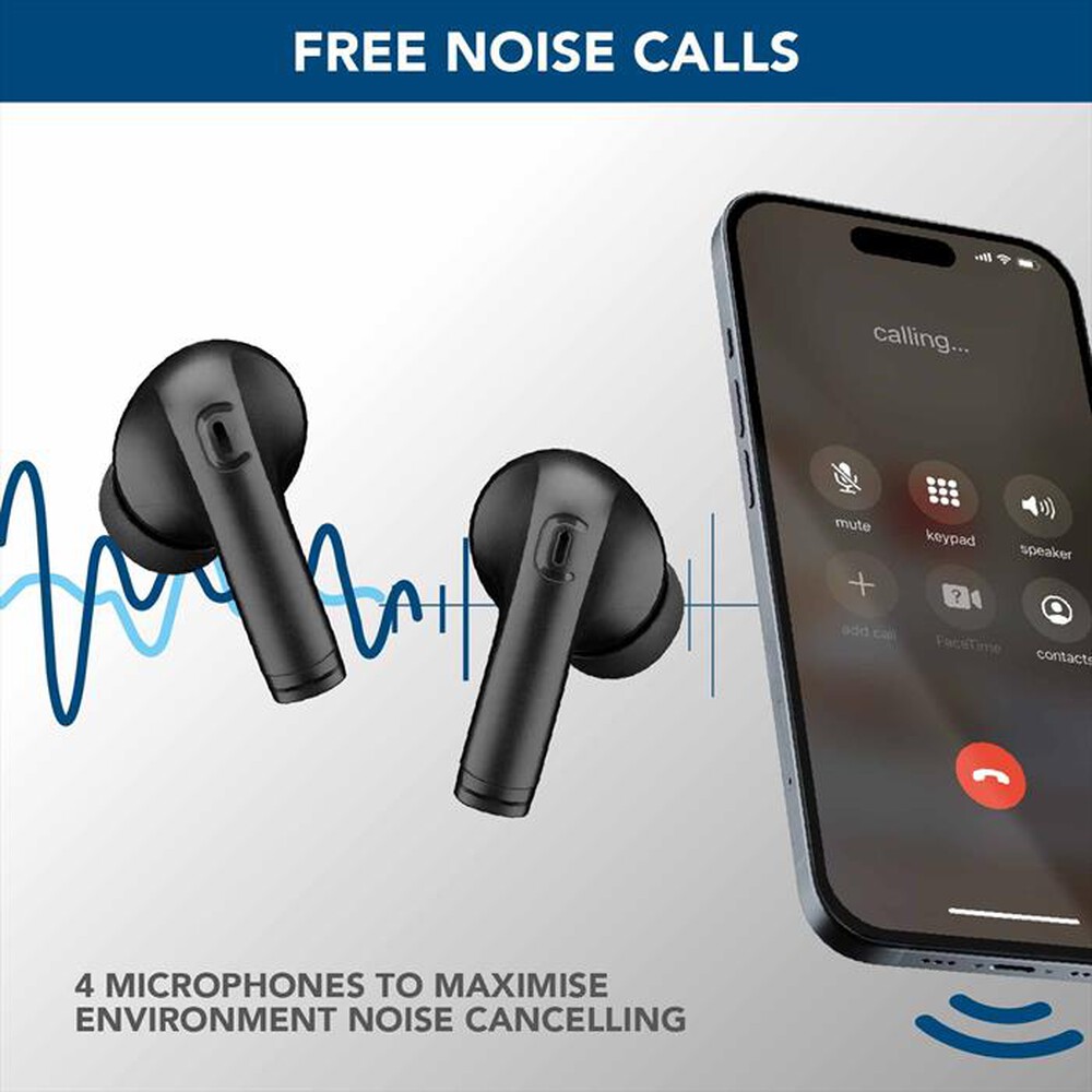 Immagine del prodotto CELLULARLINE - Auricolare bluetooth BTKEYPROTWSK-Nero