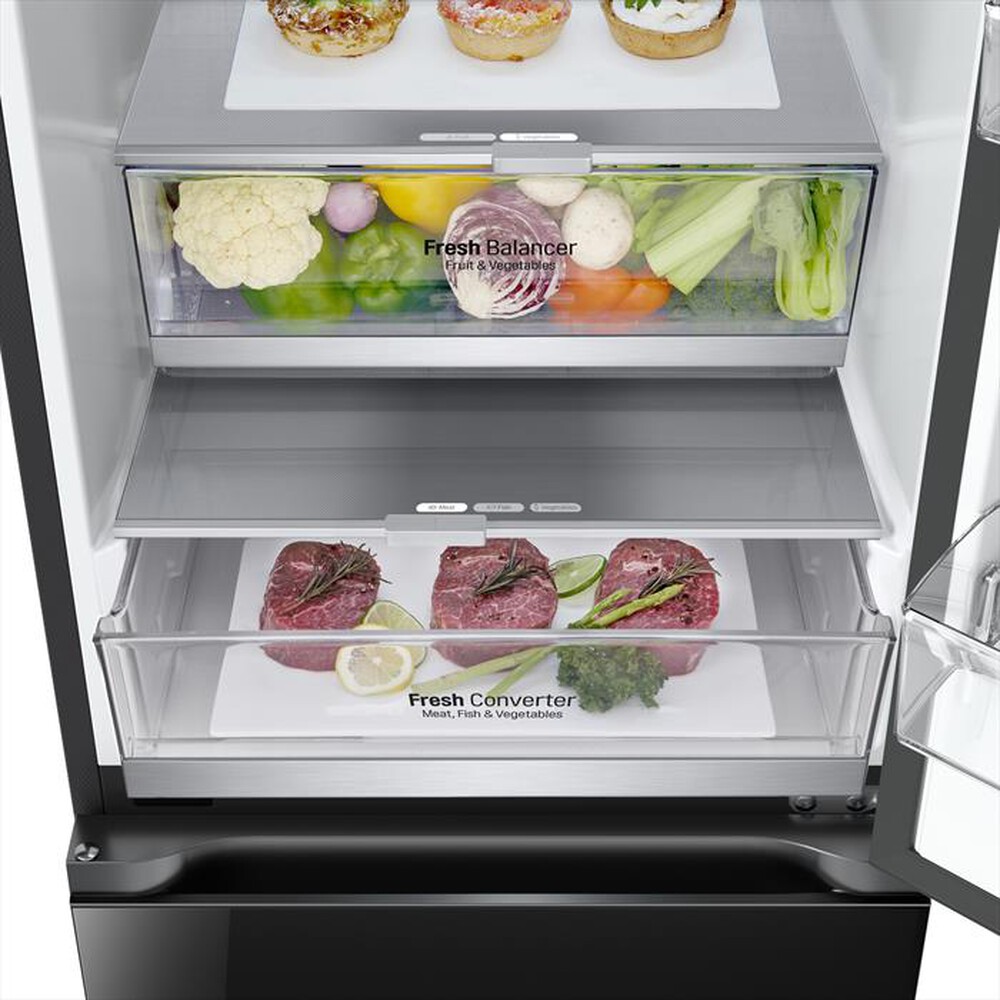 "LG - Frigorifero combinato GBB72BM9DQ Classe D 387L-Nero"