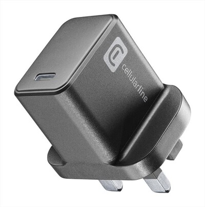 CELLULARLINE - Caricabatterie USB-C 25W &ndash; spina UK-Nero