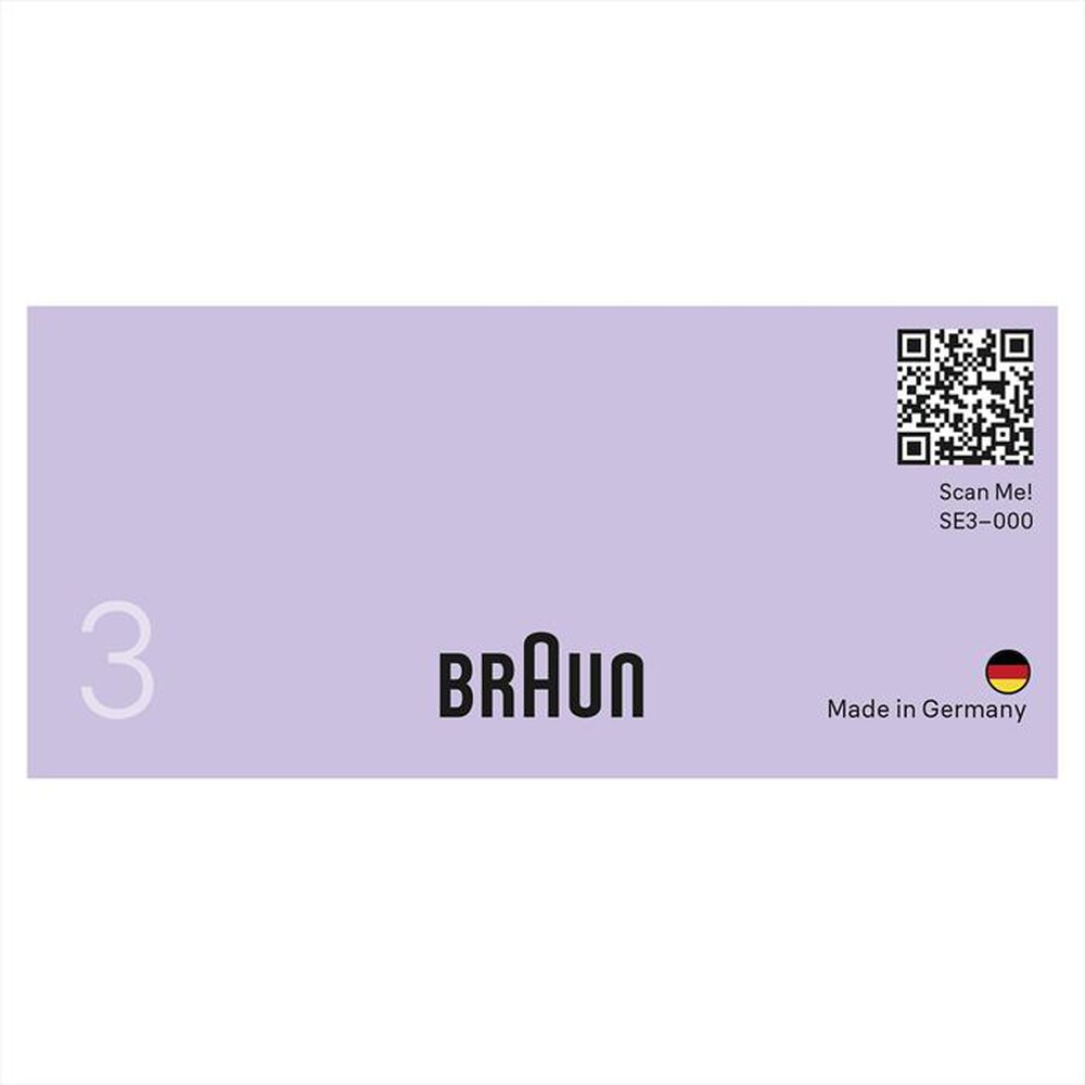 "BRAUN - Epilatore SILK-ÉPIL 3 3-000-BIANCO/VIOLA"