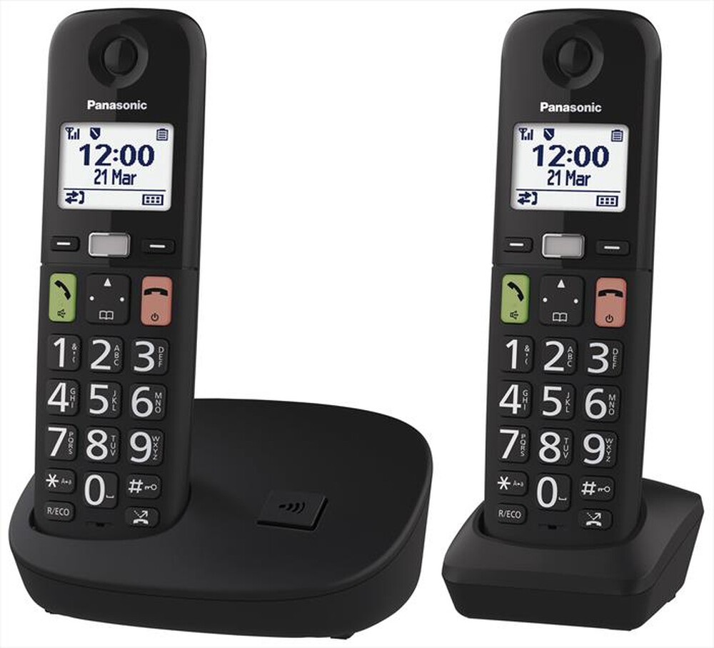 "PANASONIC - Cordless 2 pezzi KX-TGU112EXB-Nero"