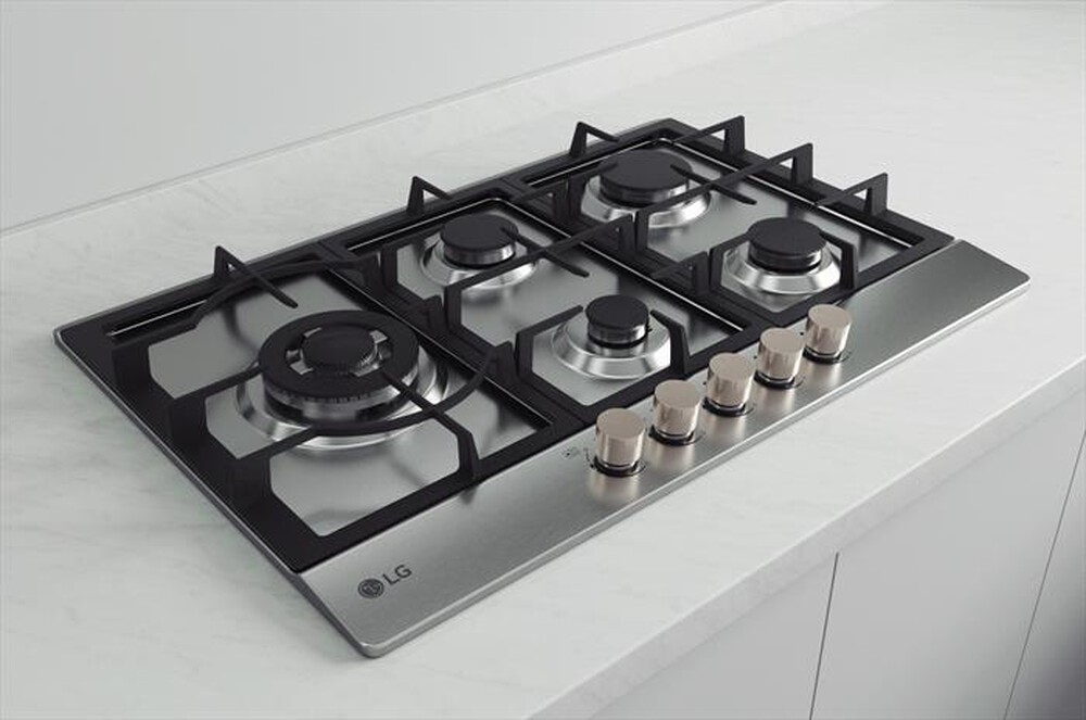 "LG - Piano cottura a gas CBGZ3016S 75 cm-Inox"