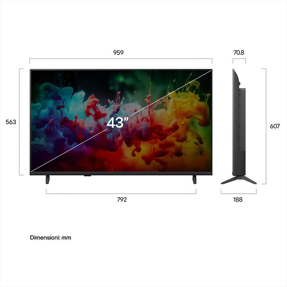 Immagine del prodotto LG - Smart TV 43" QNED AI MINILED QNED70B 43QNED70B6C-Charcoal Black