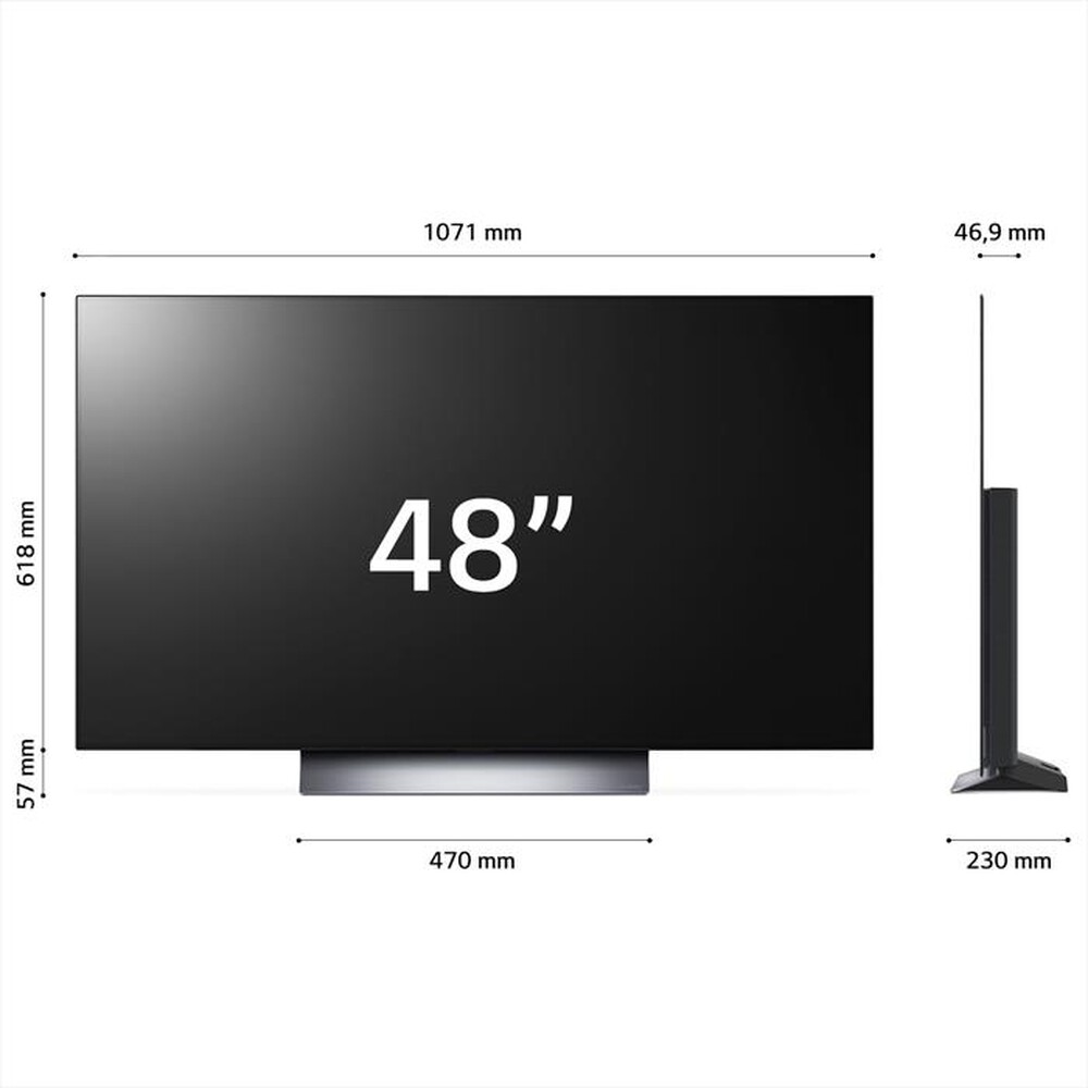 "LG - Smart TV OLED UHD 4K 48\" OLED48C34LA-Argento"