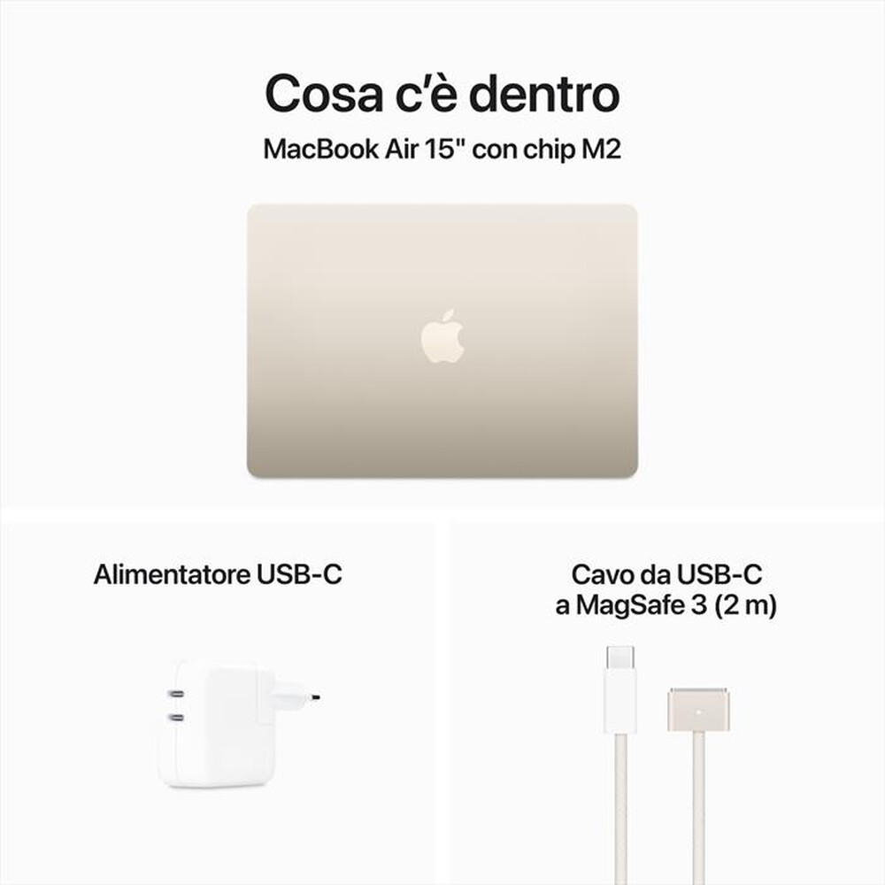 "APPLE - MacBook Air 15\" M2 8-core CPU 10-core GPU 256GB-Galassia"