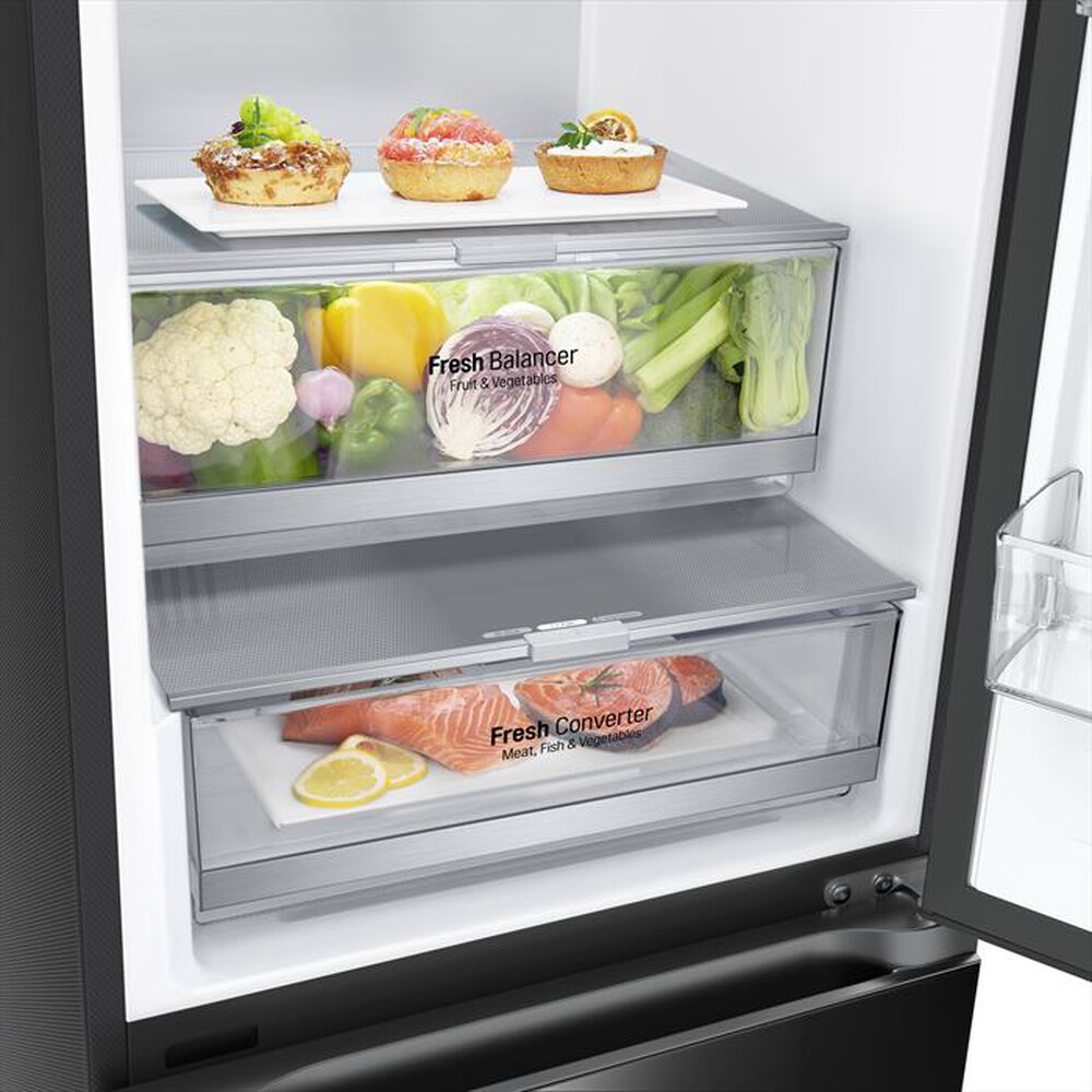 "LG - Frigorifero combinato GBB72BM9DQ Classe D 387L-Nero"