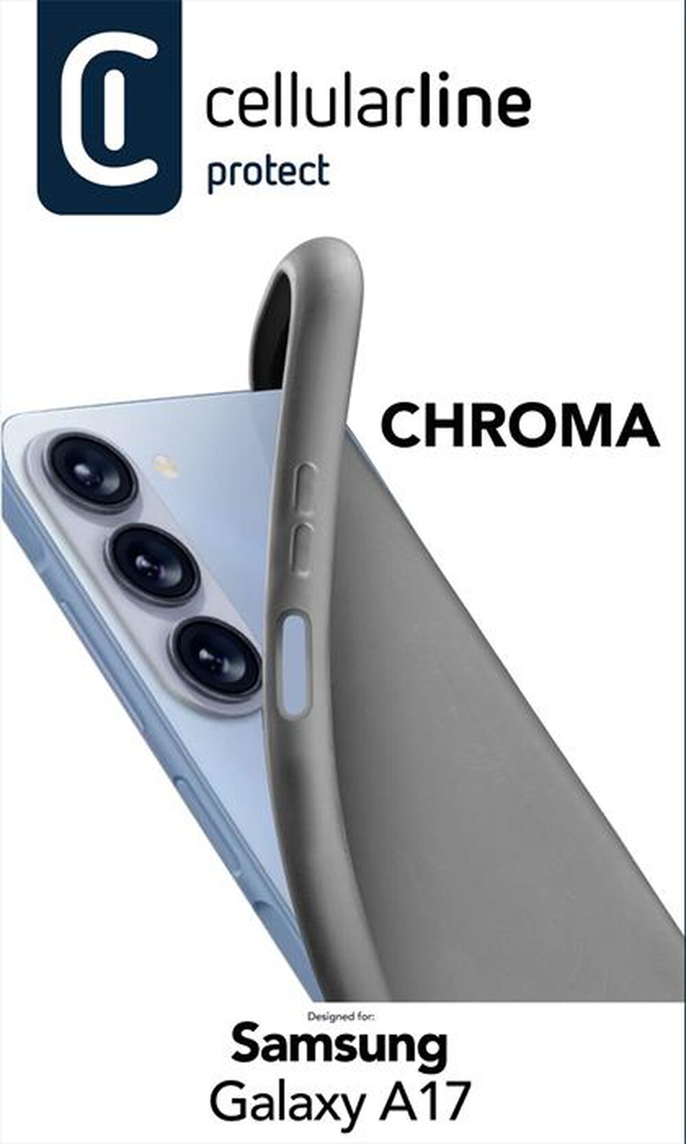 Immagine del prodotto CELLULARLINE - Custodia in gomma morbida CHROMA per GALAXY A17-Nero
