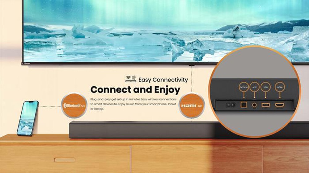 Immagine del prodotto HISENSE - Soundbar 3.1 HS3100-NERO