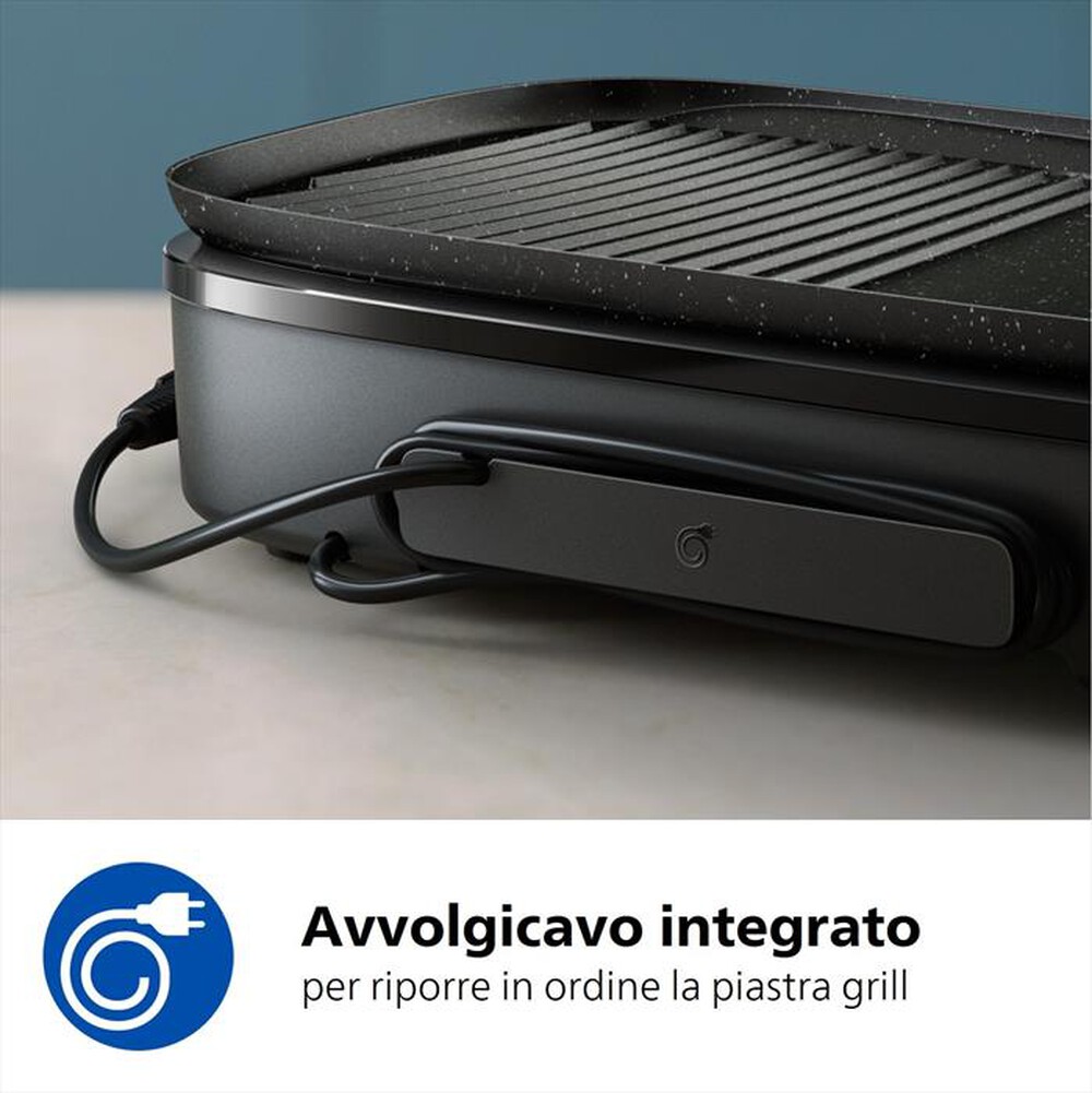 Immagine del prodotto PHILIPS - Grill da tavolo Serie 5000 HD6212/90-Alluminio
