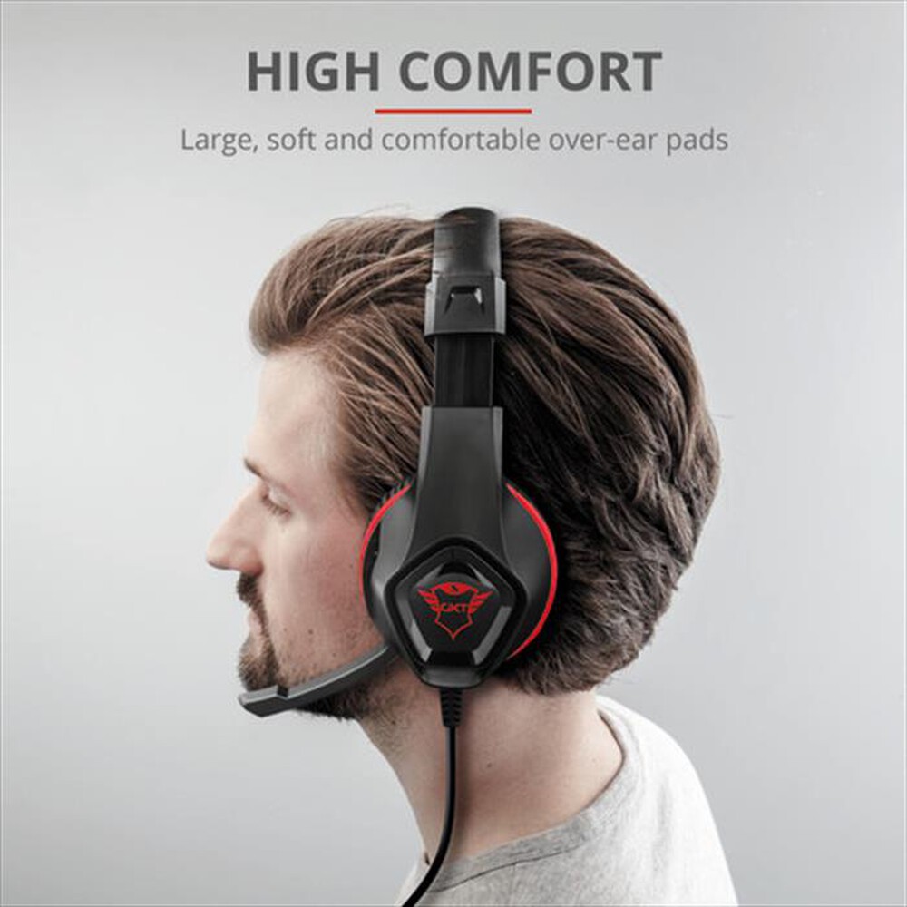 "TRUST - GXT404R RANA HEADSET SWITCH-Black/Red"