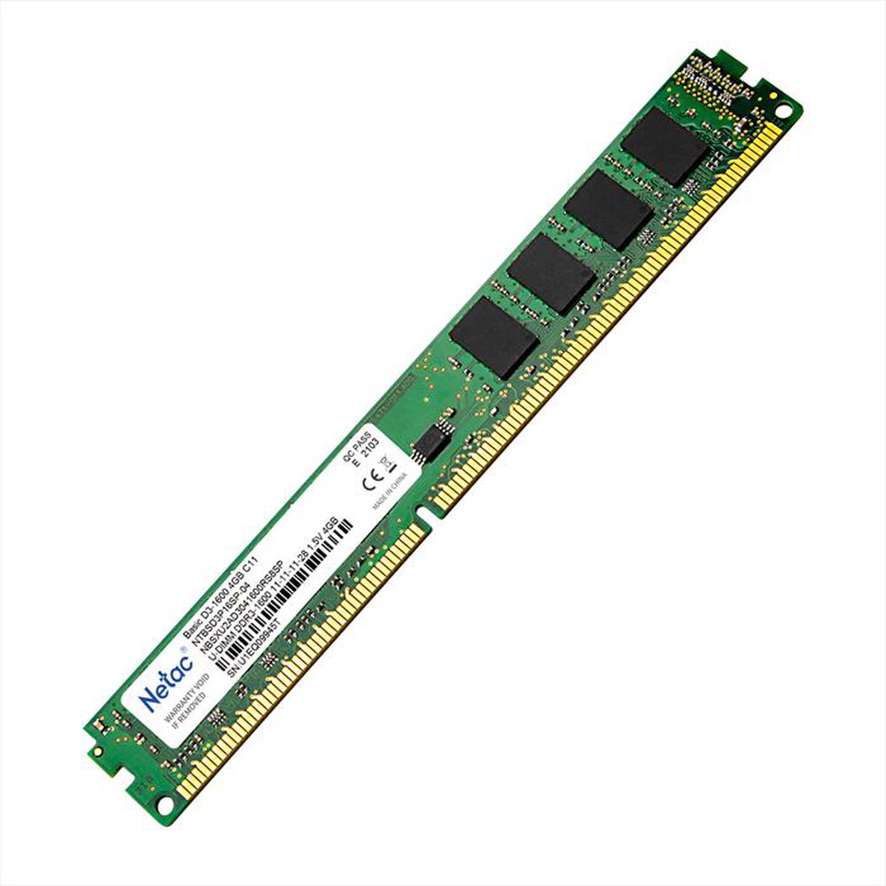 Immagine del prodotto NETAC - BASIC DDR3-1600 4G C11 UDIMM 240-PIN-NERO