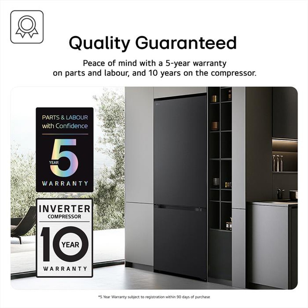 Immagine del prodotto LG - Frigorifero combinato GBBW726AEV Classe A 465lt-Nero